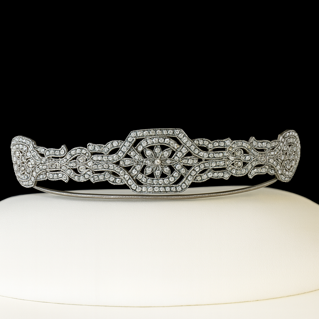 Tiara Bahía / Plata de ley / Made with Swarovski Elements ® - Imagen 2