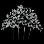 Peineta Basty Ancha, plata de ley - Made with Swarovski Elements Â®