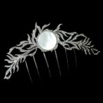 Peineta Sol, plata de ley - Made with Swarovski Elements Â®