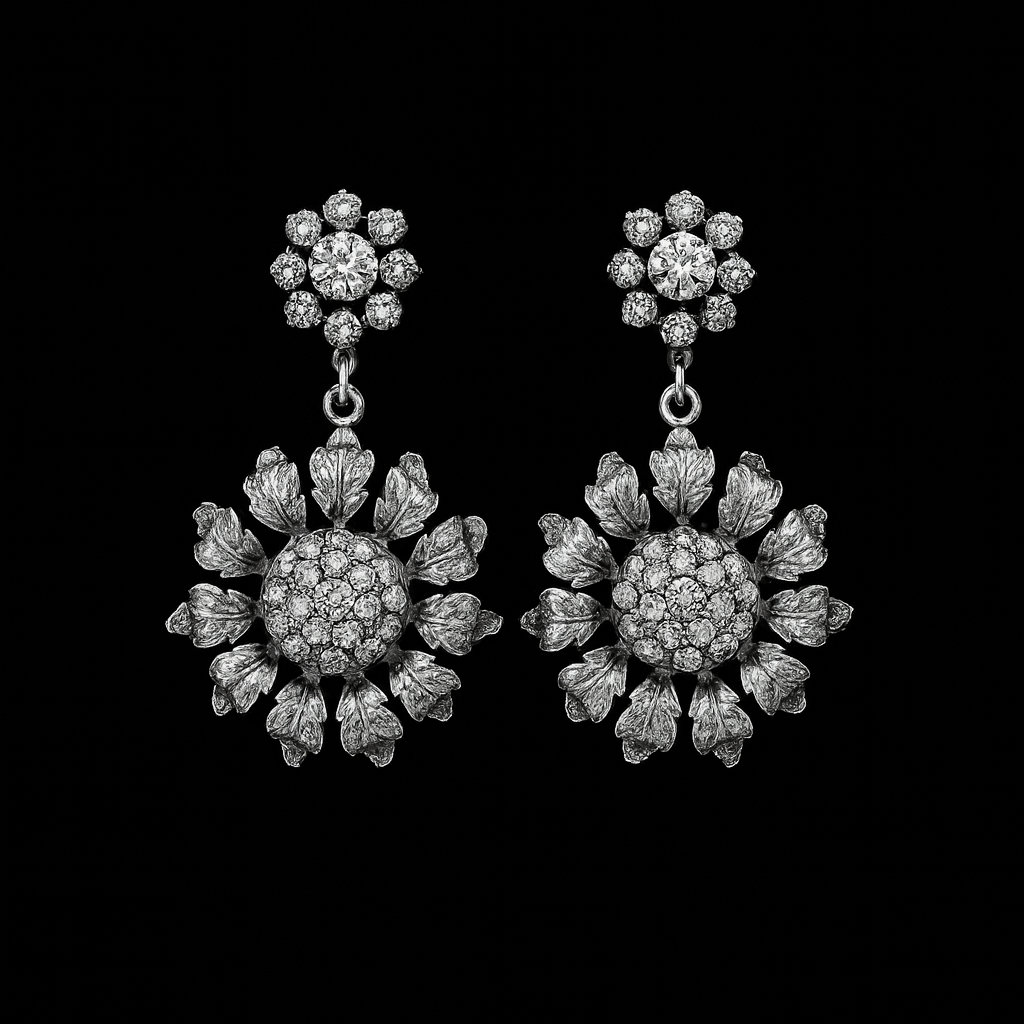 pendiente Primavera, plata de ley para novia e invitada