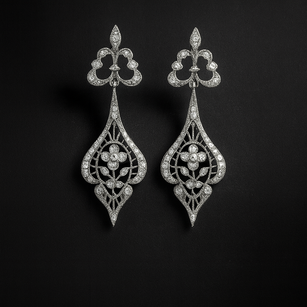 pendiente Rem, plata de ley para novia e invitada