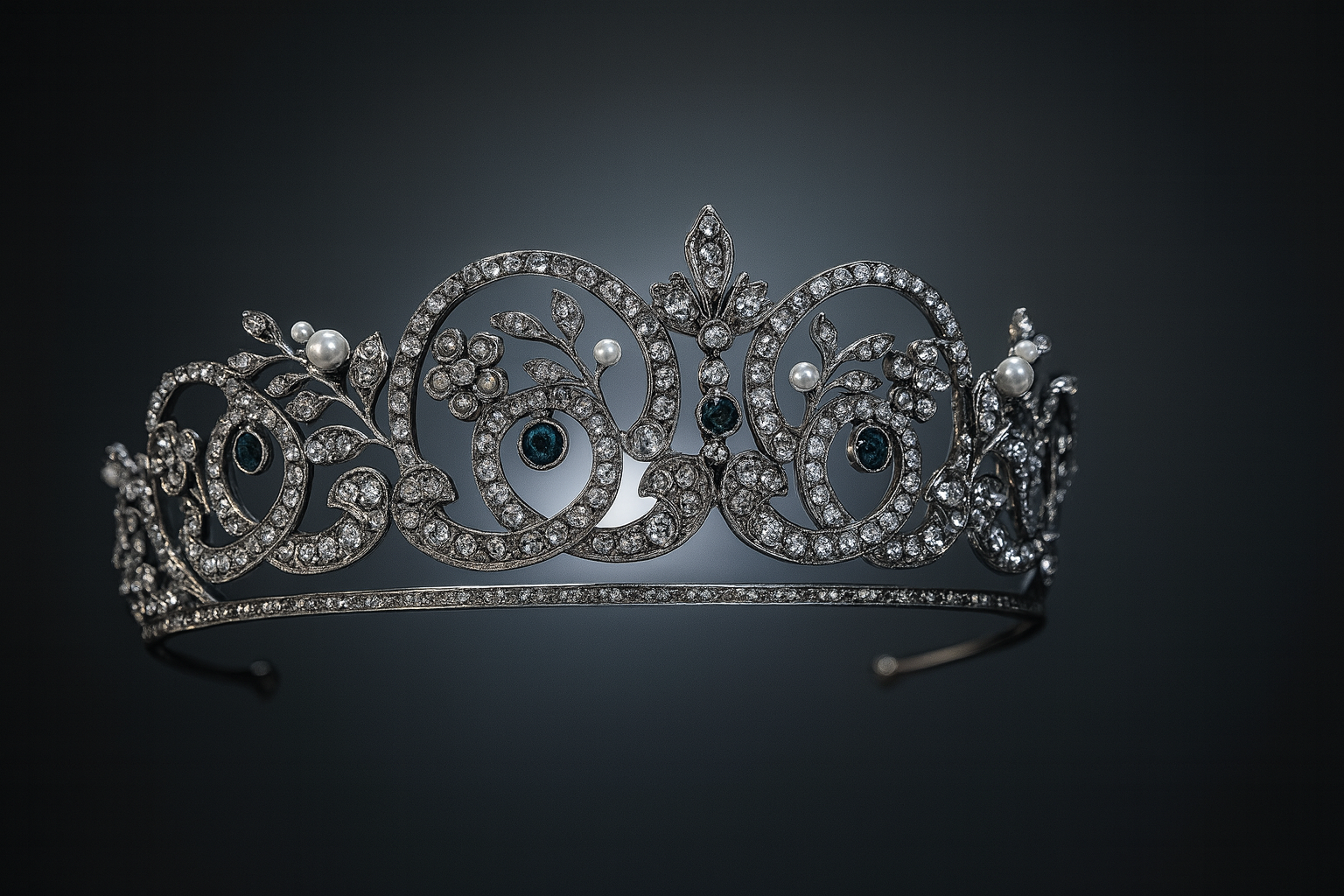 Tiara Spencer /   Plata de ley  /  Made with Swarovski Elements ®