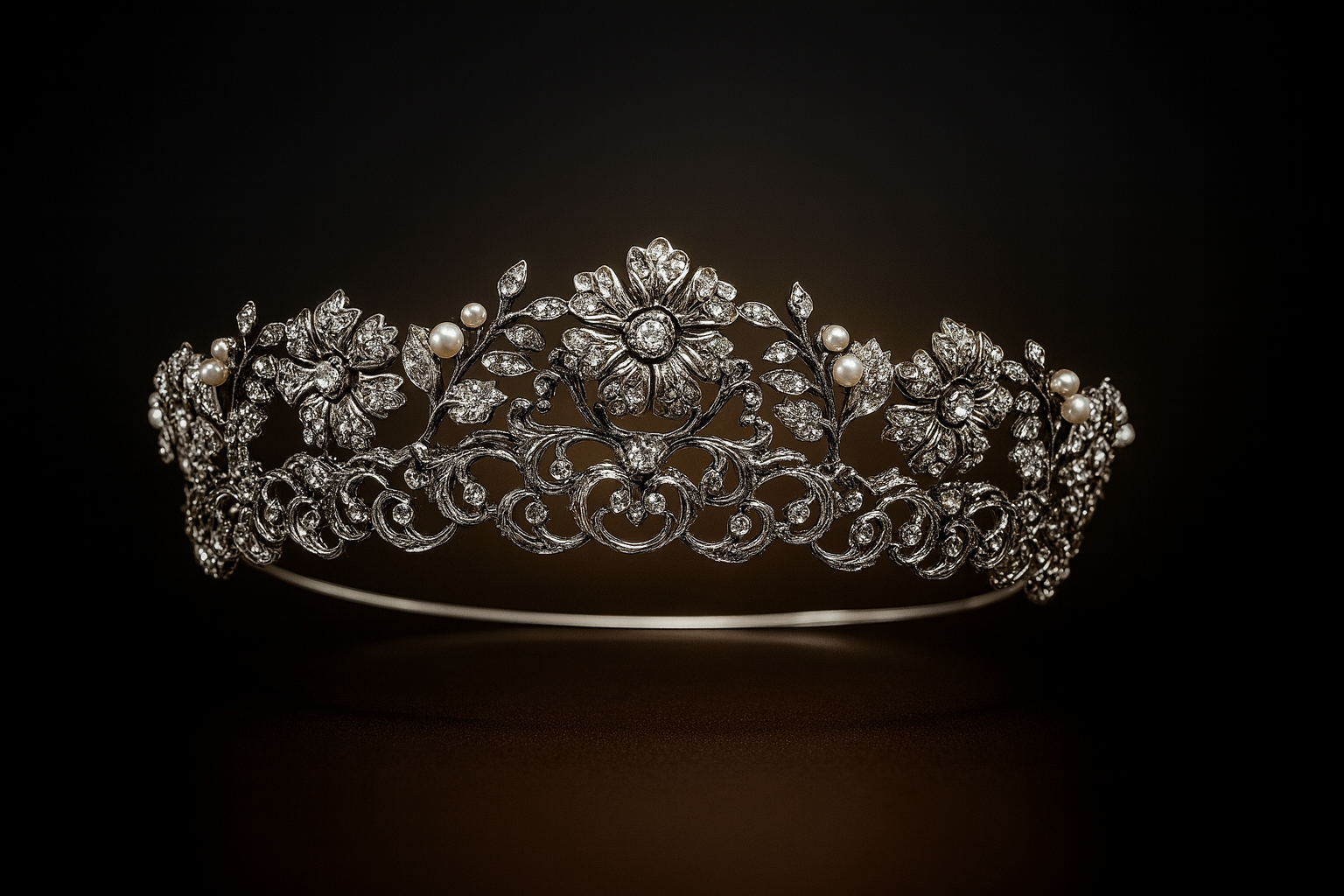 Tiara Londres / Novia / Plata de ley / Made with Swarovski Elements®